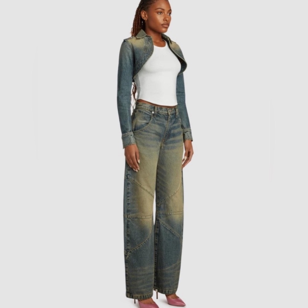 NWT EB Denim Frederic Jean high waisted bollom leg 29
